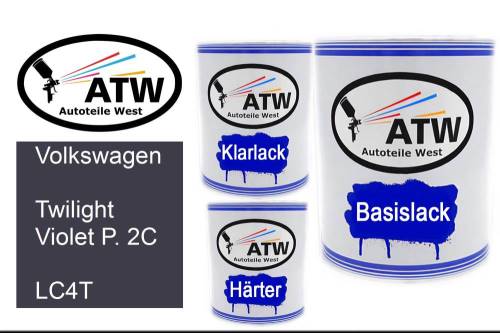 Volkswagen, Twilight Violet P. 2C, LC4T: 1L Lackdose + 1L Klarlack + 500ml Härter - Set, von ATW Autoteile West.